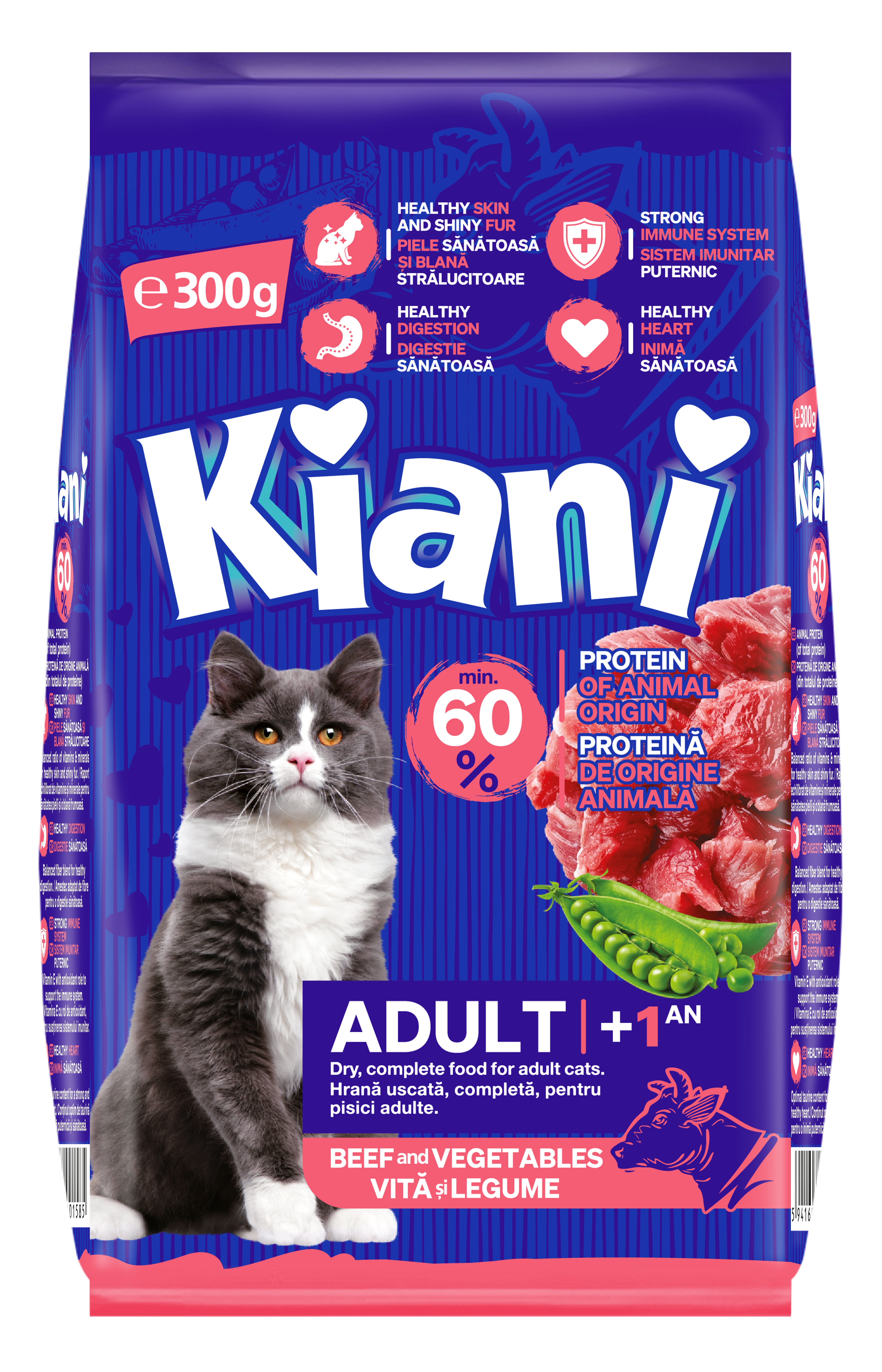 KIANI Adult All Breed cu VITĂ și LEGUME (+1an)